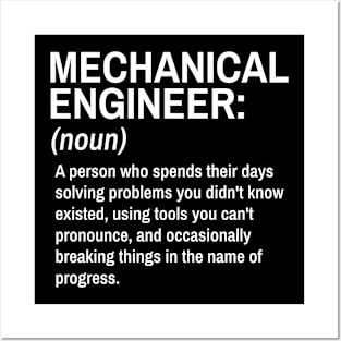 Mechanical Engineer Funny Definition Engineer Definition / Definition of an Engineer Posters and Art